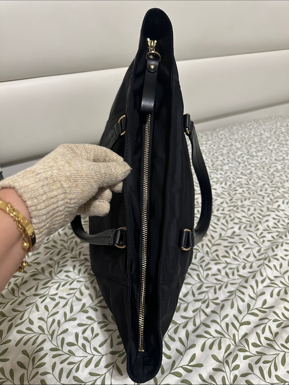 Tory Burch Black Nylon Tote Bag - Picture 10 of 16